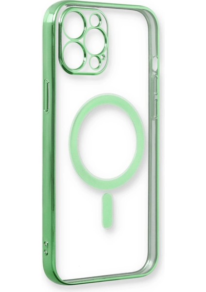 iPhone 12 Pro Kılıf Magneticsafe Lazer Silikon - Haki Yeşil fiyatları