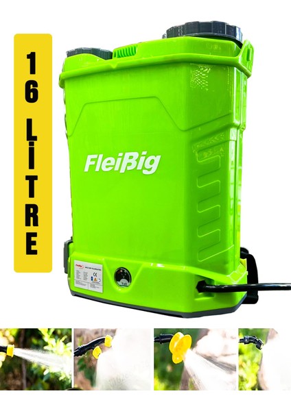 Flebig Turbo Karıştırıcılı 16 Lt Şarjlı Sırt Tipi Pompası Akülü lama Makinesi fiyatları