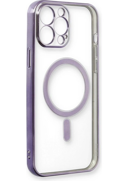 iPhone 13 Pro Kılıf Magneticsafe Lazer Silikon - Mor fırsatları