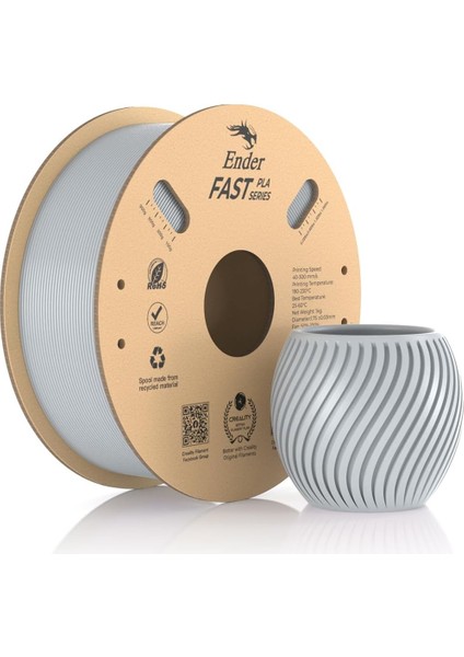 Ender Fast Gümüş 1.75MM Pla 3D Baskı Filamenti -