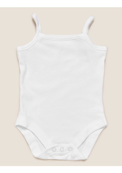 Saf Pamuklu 5'li Askılı Bodysuit (0-3 Yaş) indirimleri