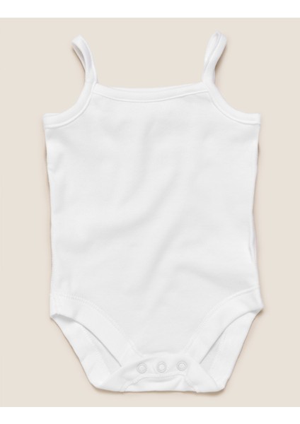 Saf Pamuklu 5'li Askılı Bodysuit (0-3 Yaş)