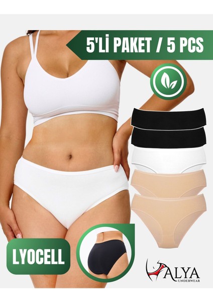 Kadın Külot, Lyocell Kumaş Külot, Yumuşak ve Dayanıklı Kadın Iç Çamaşırı, Liyosel ( P02, 2xl )