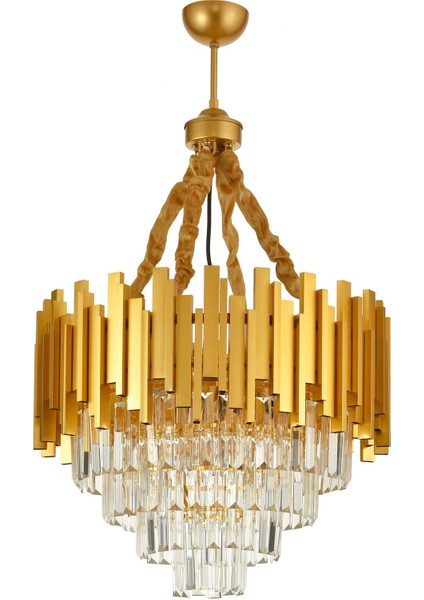 Sima 50 Cm'lik Kristal Cam Taşlı Lüks Avize - (sarı Yaldız) fiyatları