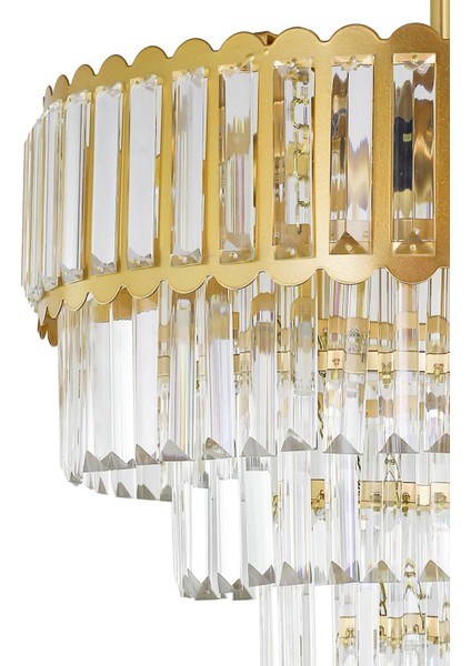 Lora 45 Cm'lik Kristal Cam Taşlı Lüks Avize - (sarı Yaldız) fırsatları