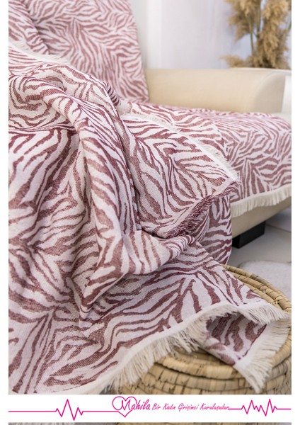 Klasik Pamuklu Koltuk Örtüsü | 160X220 cm Zebra Desen Koltuk Örtüsü fiyatları