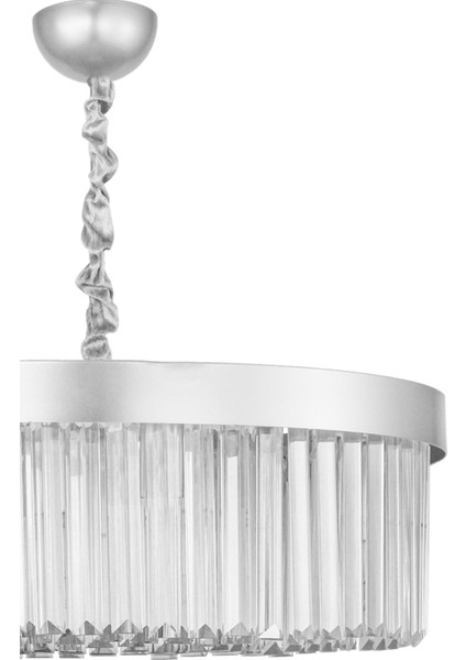 Desina 50'lik Kristal Taşlı Lüks Avize - (gümüş-yaldız)