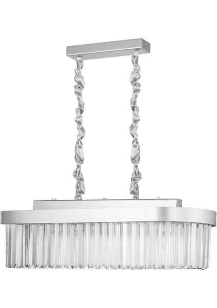 Desina 70x30'luk Kristal Taşlı Lüks Yemek Masası Üstü Avize - (gümüş-yaldız) modelleri