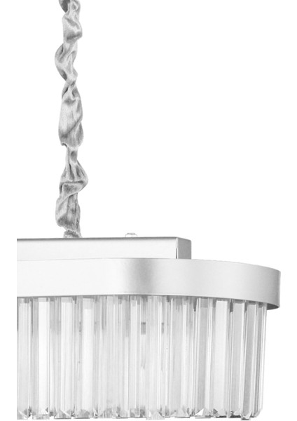 Desina 70x30'luk Kristal Taşlı Lüks Yemek Masası Üstü Avize - (gümüş-yaldız) fırsatları