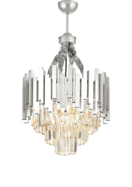 Sima 40 Cm'lik Kristal Cam Taşlı Lüks Avize - (gümüş Yaldız) fiyatları