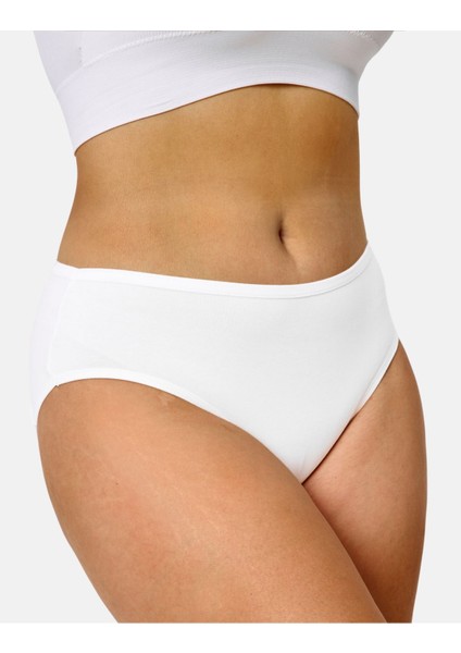 Kadın Külot, Liyosel Kumaş Külot, Rahat ve Dayanıklı Kadın Iç Çamaşırı, Lyocell 5'li Paket - Beyaz, S fırsatları