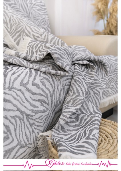 Klasik Pamuklu Koltuk Örtüsü | 160X220 cm Zebra Desen Koltuk Örtüsü fiyatları
