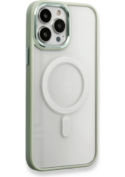 iPhone 13 Pro Kılıf Room Magneticsafe Silikon - Su Yeşili