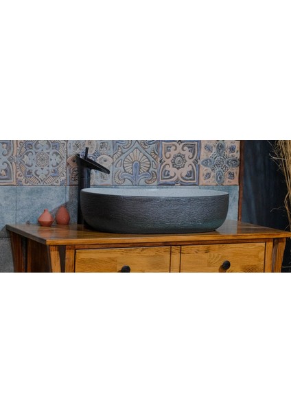 El Yapımı Seramik Lavabo Ebat 60X40X15