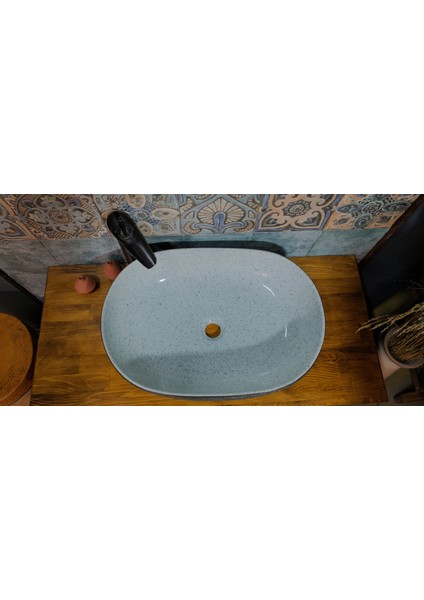 El Yapımı Seramik Lavabo Ebat 60X40X15