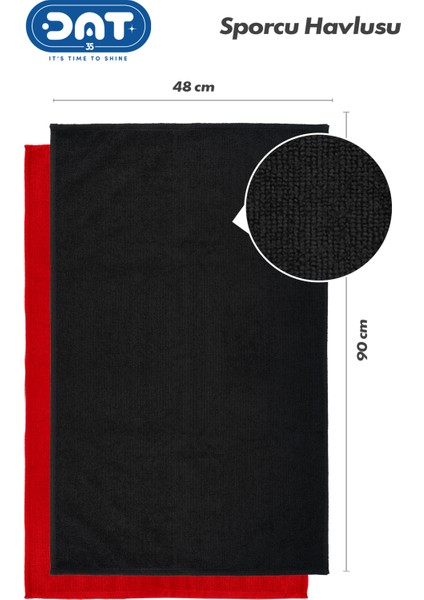 Ikili Sporcu Havlu Seti Microfiber Gym Plates Fitness Boks Tenis Spor Havlusu 48x90cm