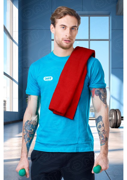 Ikili Sporcu Havlu Seti Microfiber Gym Plates Fitness Boks Tenis Spor Havlusu 48x90cm