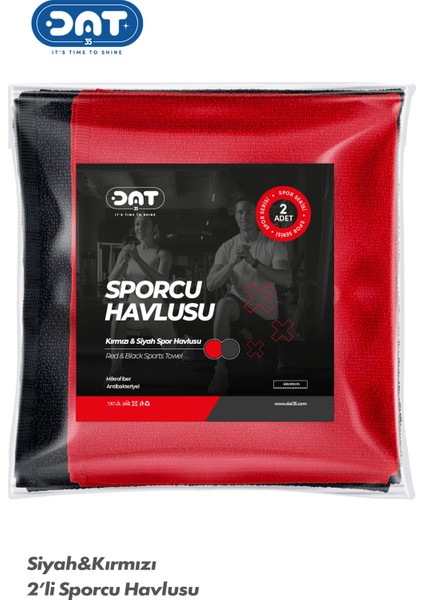 Ikili Sporcu Havlu Seti Microfiber Gym Plates Fitness Boks Tenis Spor Havlusu 48x90cm