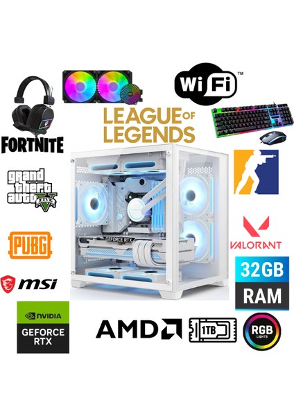 DFS Gaming ECO 78X-RYZEN 7 5700X-B550M-RTX 5060 8GB-32GB RAM-1TB M.2 SSD-SIVI SOĞUTMALI-OYUNCU BİLGİSAYARI