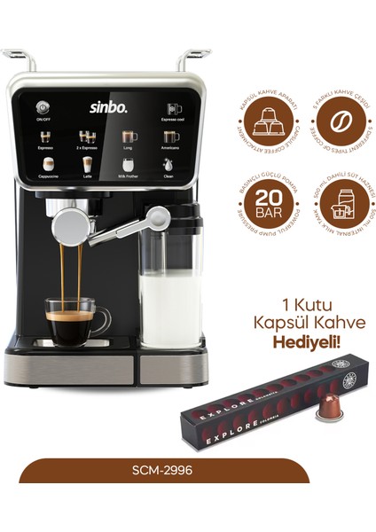 SCM-2996 Espresso Kahve Makinası