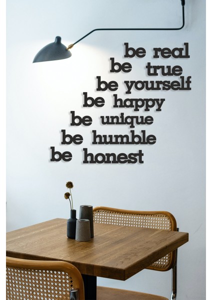 Be Real Be Yourself Duvar Yazısı Mdf Duvar Dekorasyon Ürünü 14 Parça