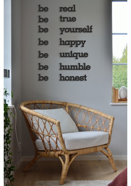 Be Real Be Yourself Duvar Yazısı Mdf Duvar Dekorasyon Ürünü 14 Parça modelleri