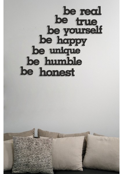 Be Real Be Yourself Duvar Yazısı Mdf Duvar Dekorasyon Ürünü 14 Parça fırsatları
