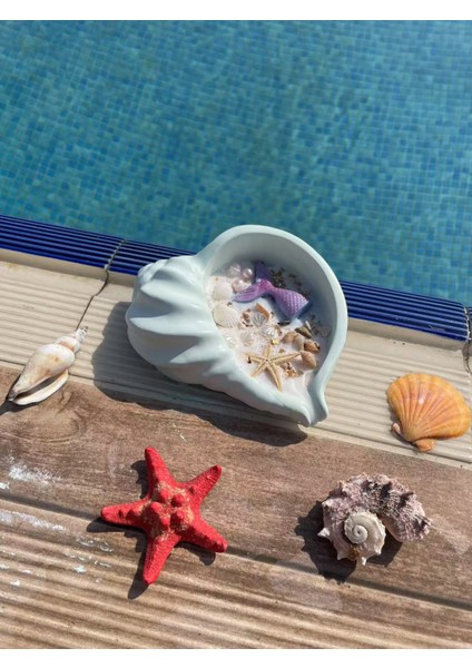 Elyapımı Deniz Kabuğu Dekoratif Kokulu Mum / Handmade Decorative Scented Seashell Candle modelleri