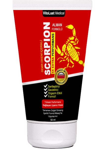 Cream: Maximum Sertleşmeye Gecikmeye & Orgazmınızı Etkilemeye Krem 50 ml