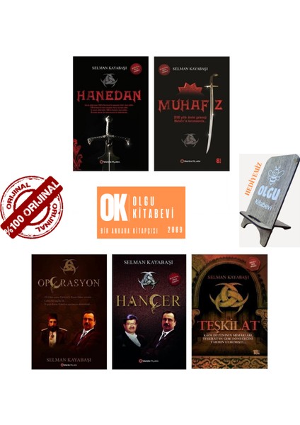 Teşkilat - Hanedan - Operasyon - Muhafız - Hançer / 5 Kitap -Telefon Tutucu Hediye- Selman Kayabaşı