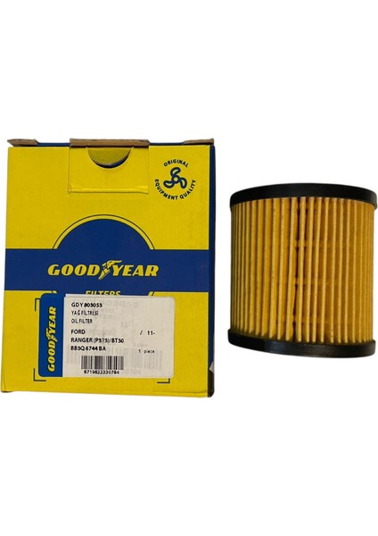 Ford Ranger P375/BT50 Yağ Filtresi | Goodyear BB3Q 6744 Ba Yağ Filtresi