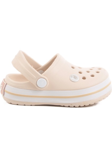 Ekru Eva Hafif Unisex Çocuk Sabo Terlik 214 P
