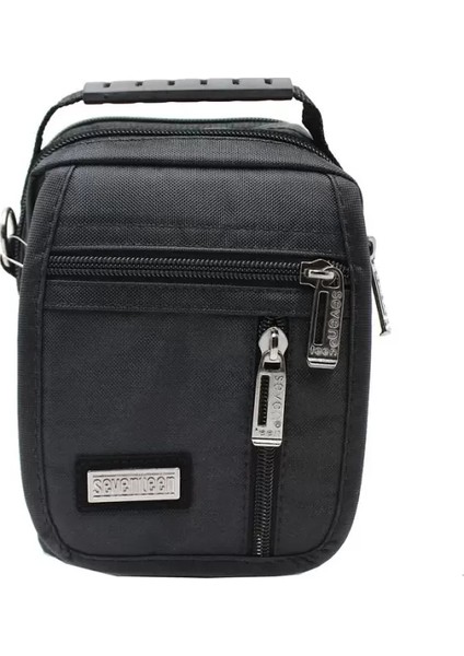 Erkek Lüks Siyah Renk Küçük Bol Bölmeli El Çantası fiyatları