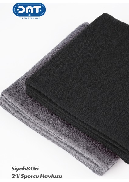 Ikili Sporcu Havlu Seti Microfiber Gym Fitness Plates Boks Tenis Spor Havlusu 48x90cm