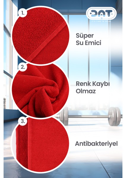 Kırmızı Sporcu Antreman Havlusu Microfiber Gym Fitness Boks Tenis Spor Havlu 48x90cm modelleri