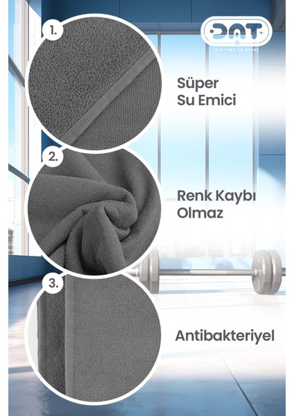 Gri Sporcu Antreman Havlusu Microfiber Gym Fitness Boks Tenis Spor Havlusu 48X90CM modelleri
