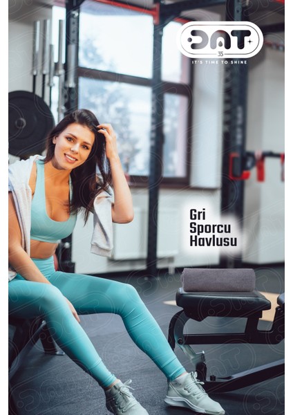 Gri Sporcu Antreman Havlusu Microfiber Gym Fitness Boks Tenis Spor Havlusu 48X90CM