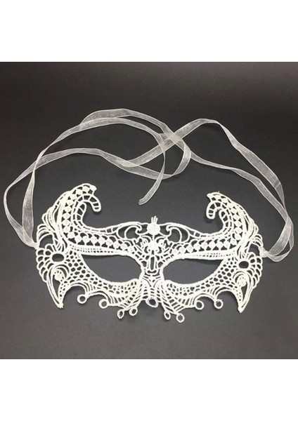 Bfs Beyaz Renk Dantel Kesim Dantel Işlemeli Balo Parti Maskesi 1 No fiyatları