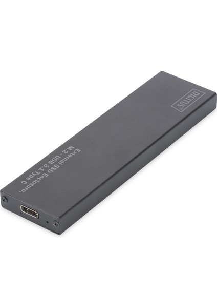 Evimdeyokyok Digitus Harici M.2 Sata SSD Kutusu, Bağlantı Arayüzü USB 3.1 Tip C, Alüminyum Gövde, Siyah Renk, Çip Takımı EP9461E