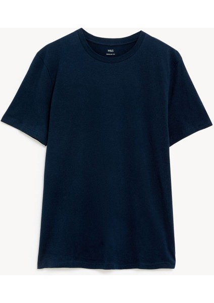 Saf Pamuklu Kısa Kollu T-Shirt fırsatları