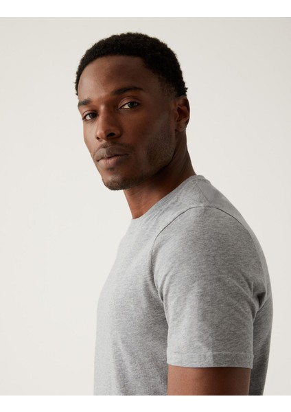 Saf Pamuklu Kısa Kollu T-Shirt modelleri