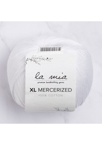 Xl Mercerized Beyaz El Örgü İpi - 2 - 33759