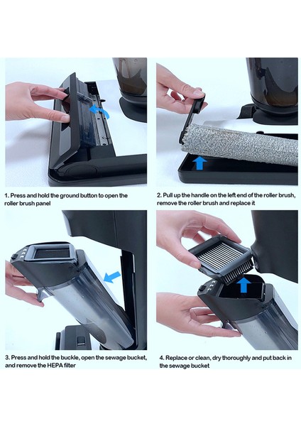 Floor One S5 Kablosuz Islak Kuru Elektrikli Süpürge Seti Yedek Fırça Silindiri ve Aksesuarları (Yurt Dışından) modelleri