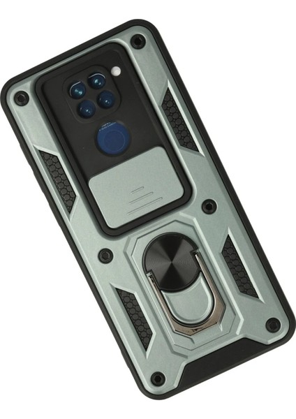 Xiaomi Redmi Note 9 Kılıf Pars Lens Yüzüklü Silikon - Yeşil - ASBTC8859-6163 fiyatları