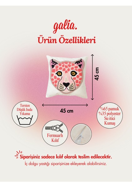 Pembe Leopar Punch Kırlent Kılıfı indirimleri