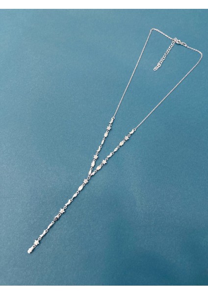 925 Ayar Gümüş Y Model Mix Sembol Kadın Gümüş Kolye | Ay-Yıldız Kolye modelleri