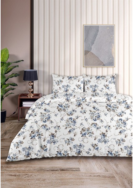 Gardenya %100 Pamuk Tek Kişilik Nevresim Takımı 160X220CM Petrol Mavisi
