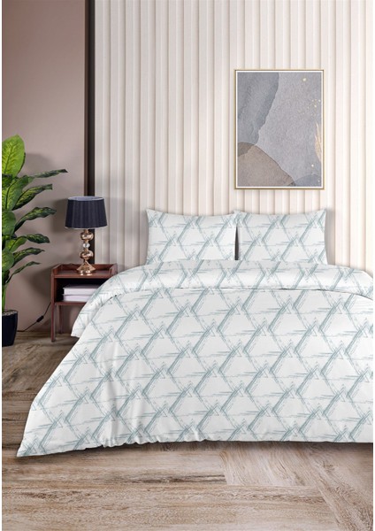 Glame %100 Pamuk Tek Kişilik Nevresim Takımı 160X220CM Su Yeşili