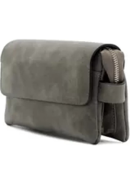 Erkek Lüks Gri Renk El Tutturmalı Portföy Çanta