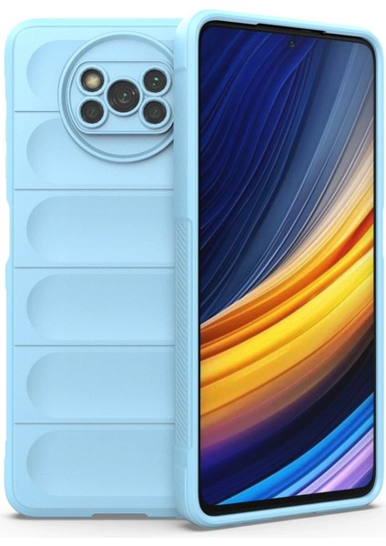 Xiaomi Pocophone X3 Kılıf Optimum Silikon - Sky Blue - ASBTC6548-3125